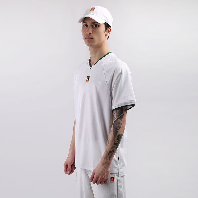 мужская белая футболка Nike NikeCourt Breathe Slam Tennis Top CK9799-100 - цена, описание, фото 2